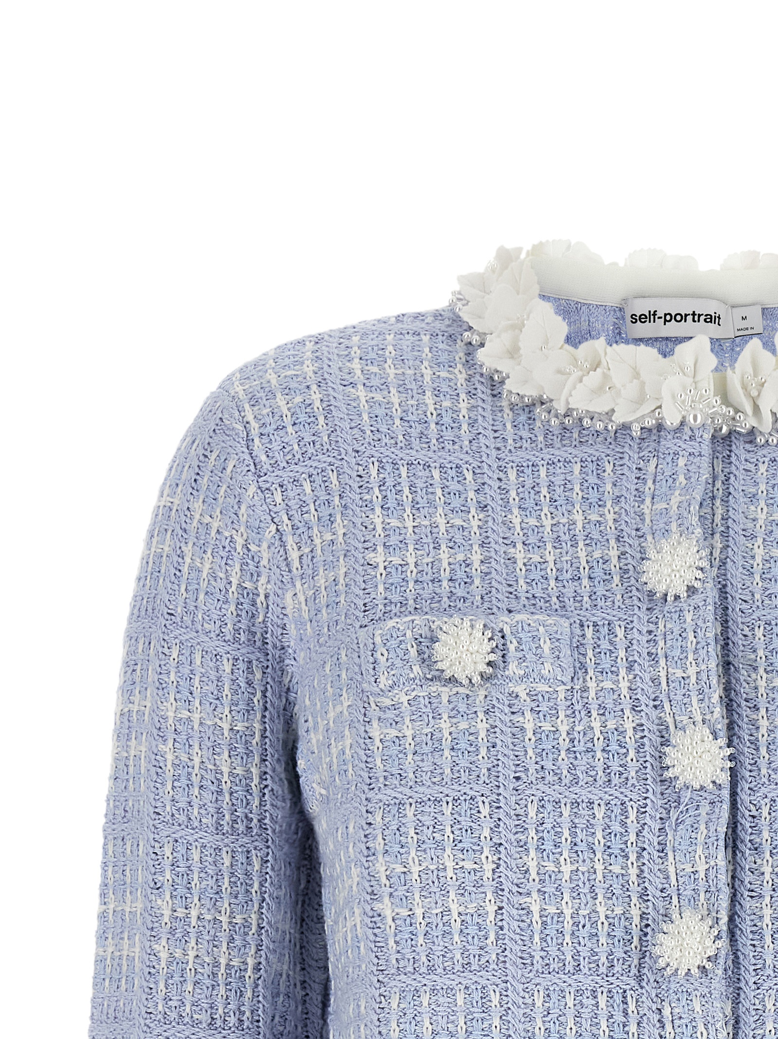 Self-Portrait Self Portrait Check Knit Jacket