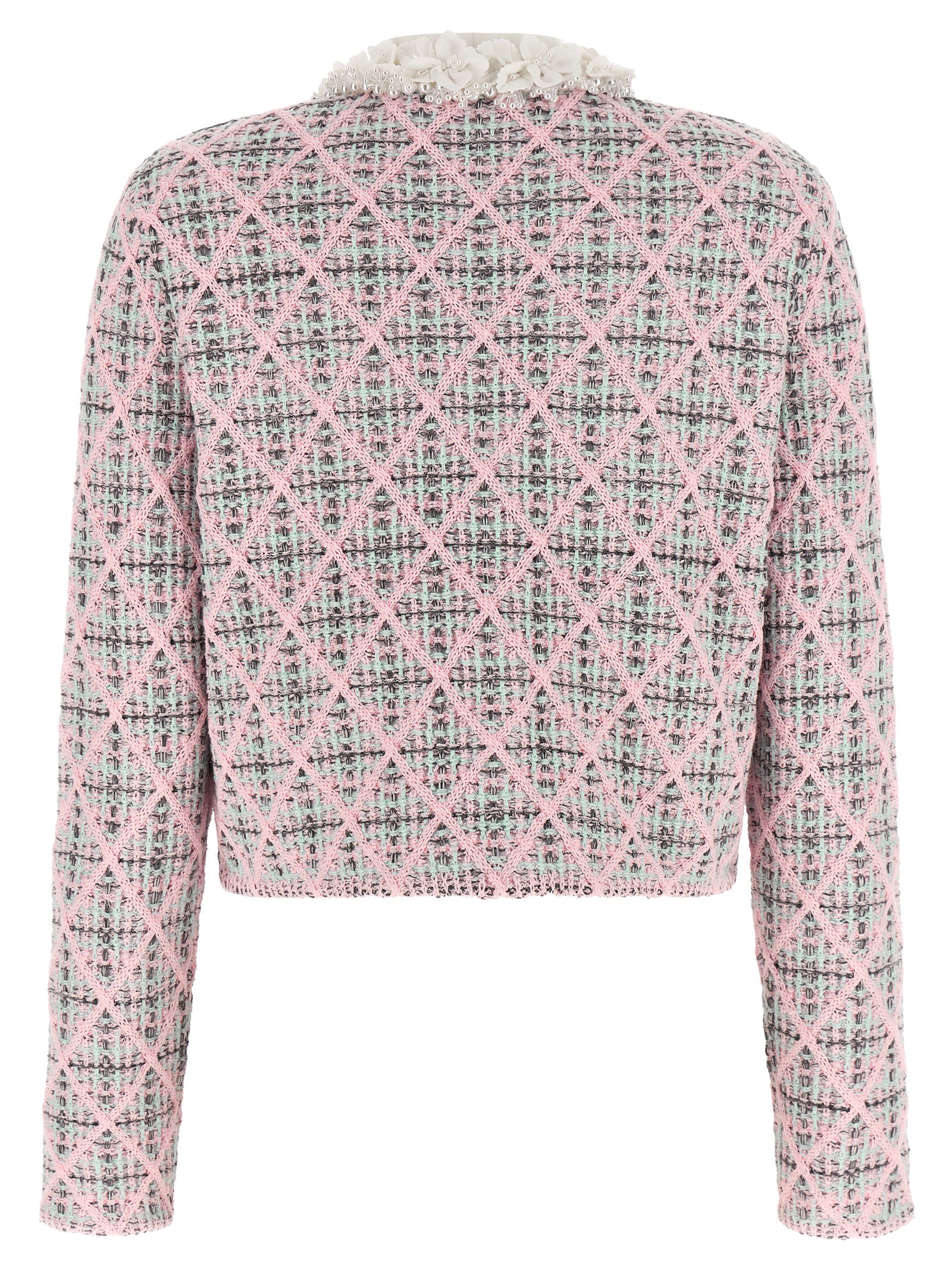Self-Portrait Self Portrait Floral Collar Cardigan