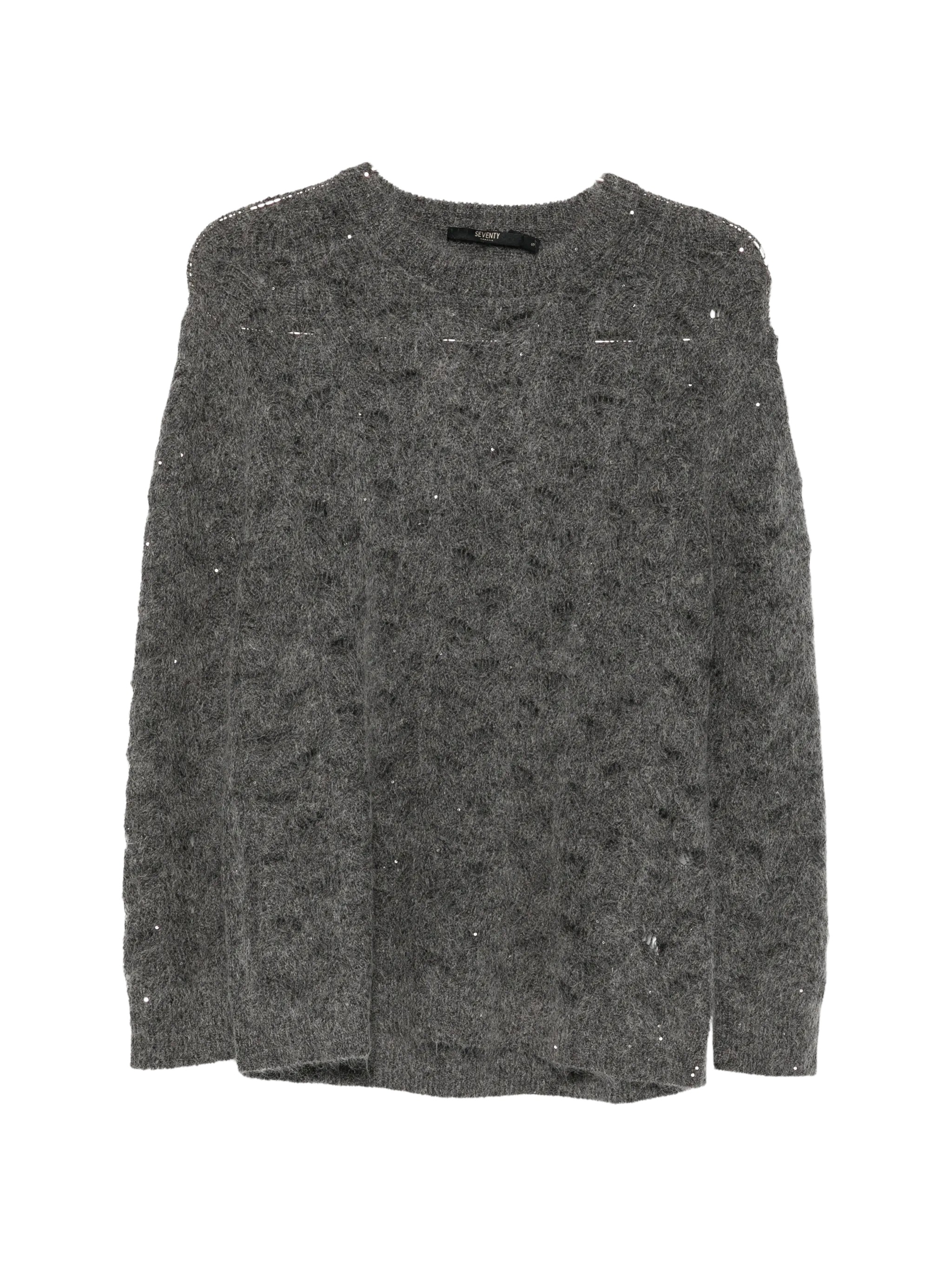 Seventy Venezia Sequin-Embellished Open-Knit Sweater