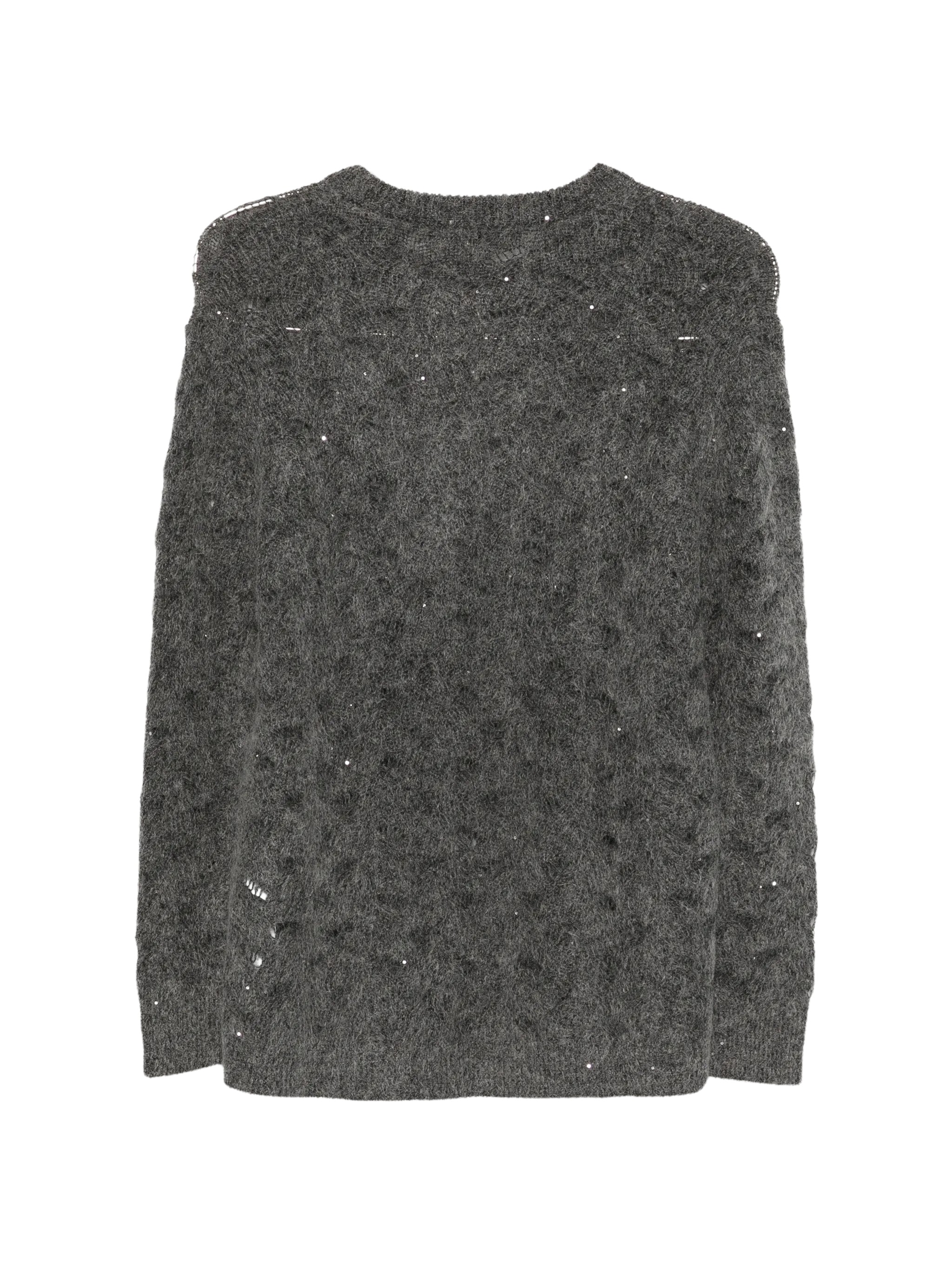 Seventy Venezia Sequin-Embellished Open-Knit Sweater