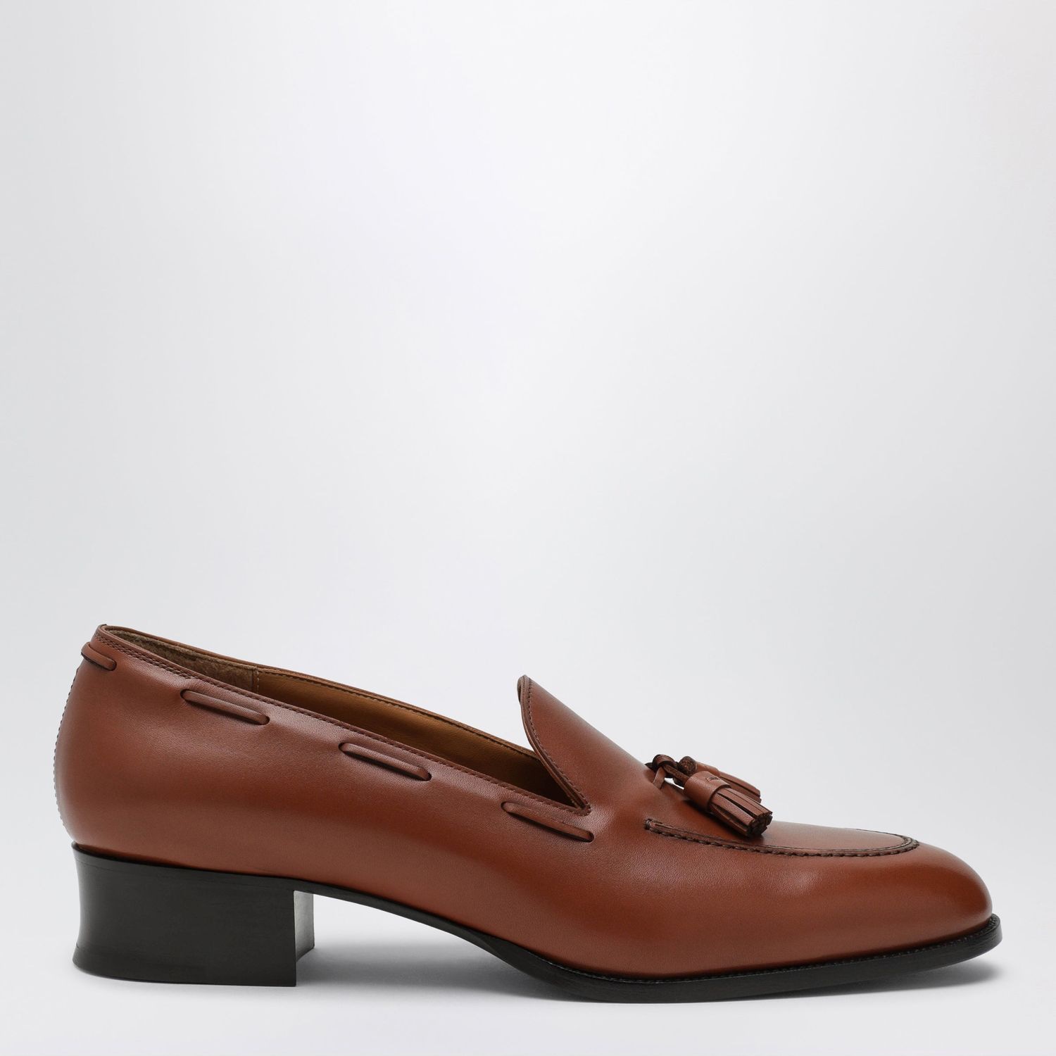 Loro piana Serge Tassel Honey Leather Loafers
