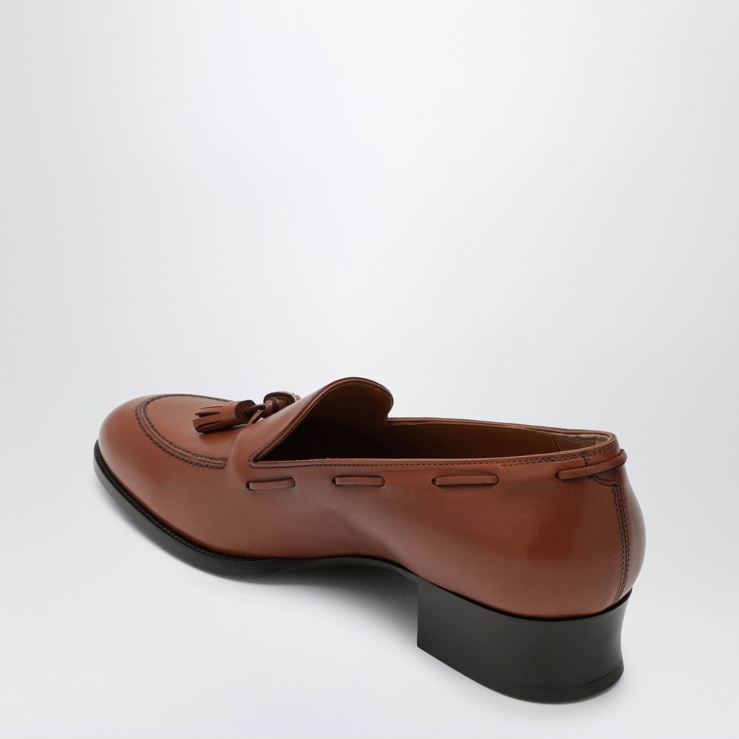 Loro piana Serge Tassel Honey Leather Loafers