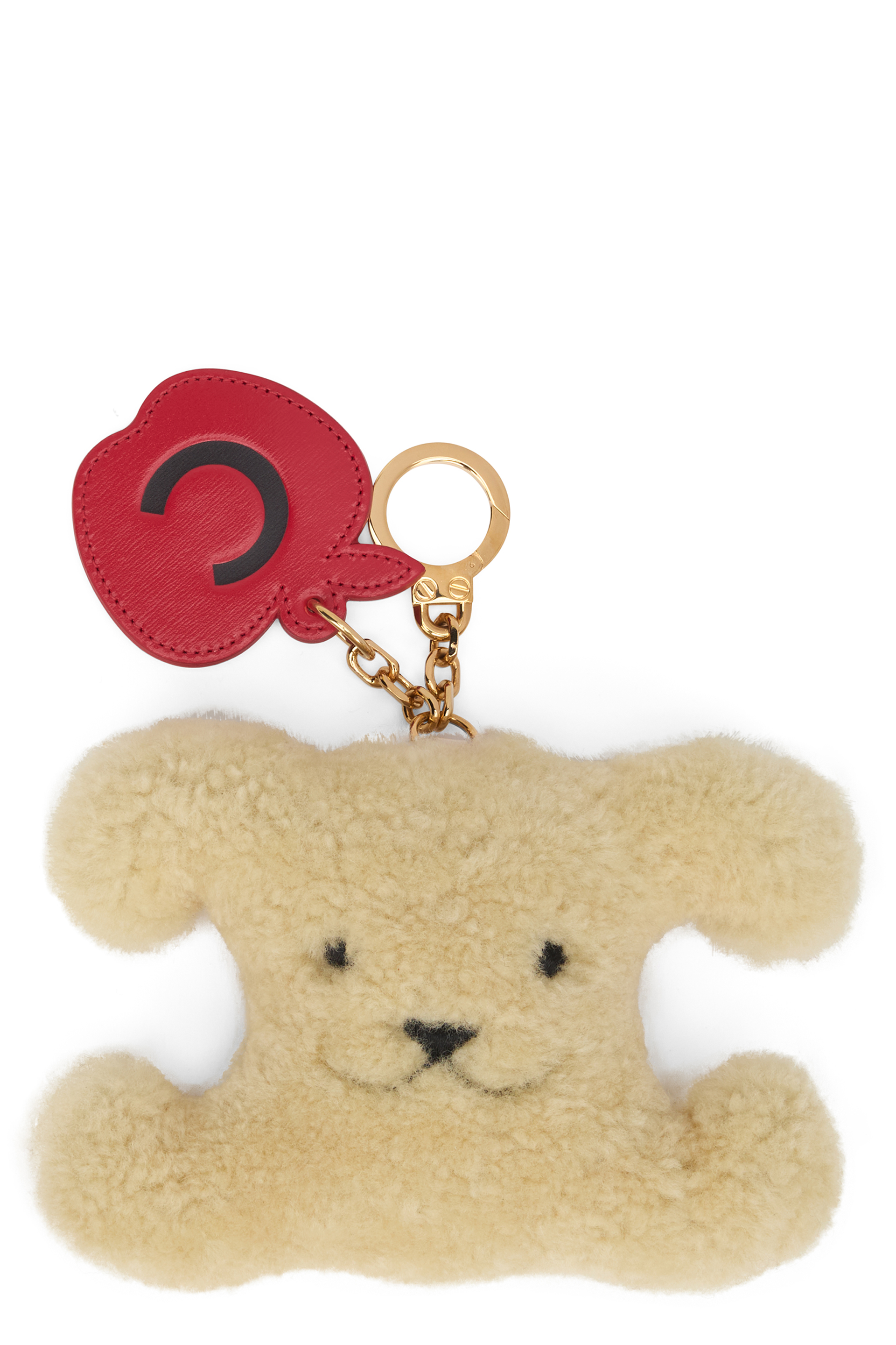 Celine Shearling Triomphe Keychain