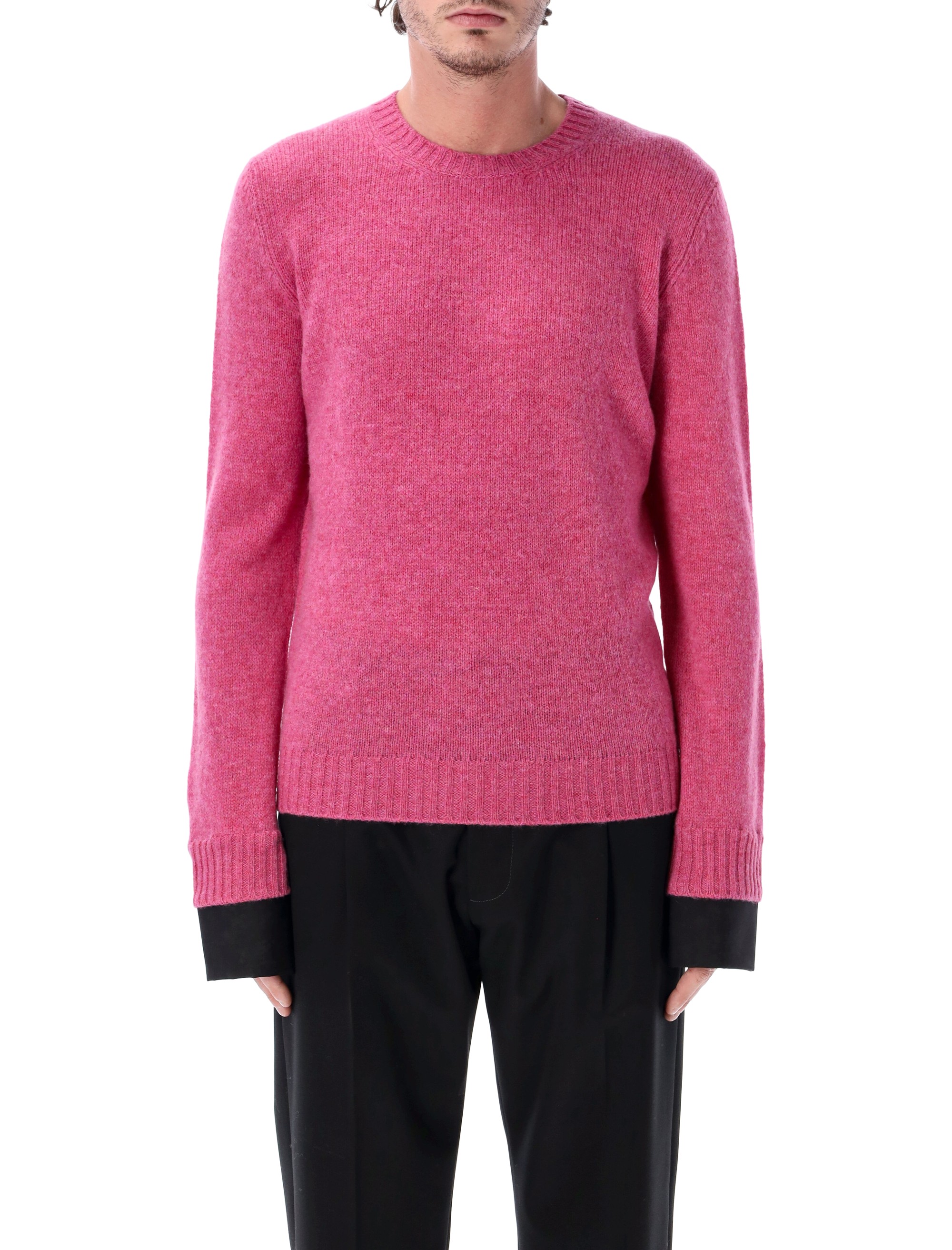 Prada Shetland Wool Crew-Neck Sweater
