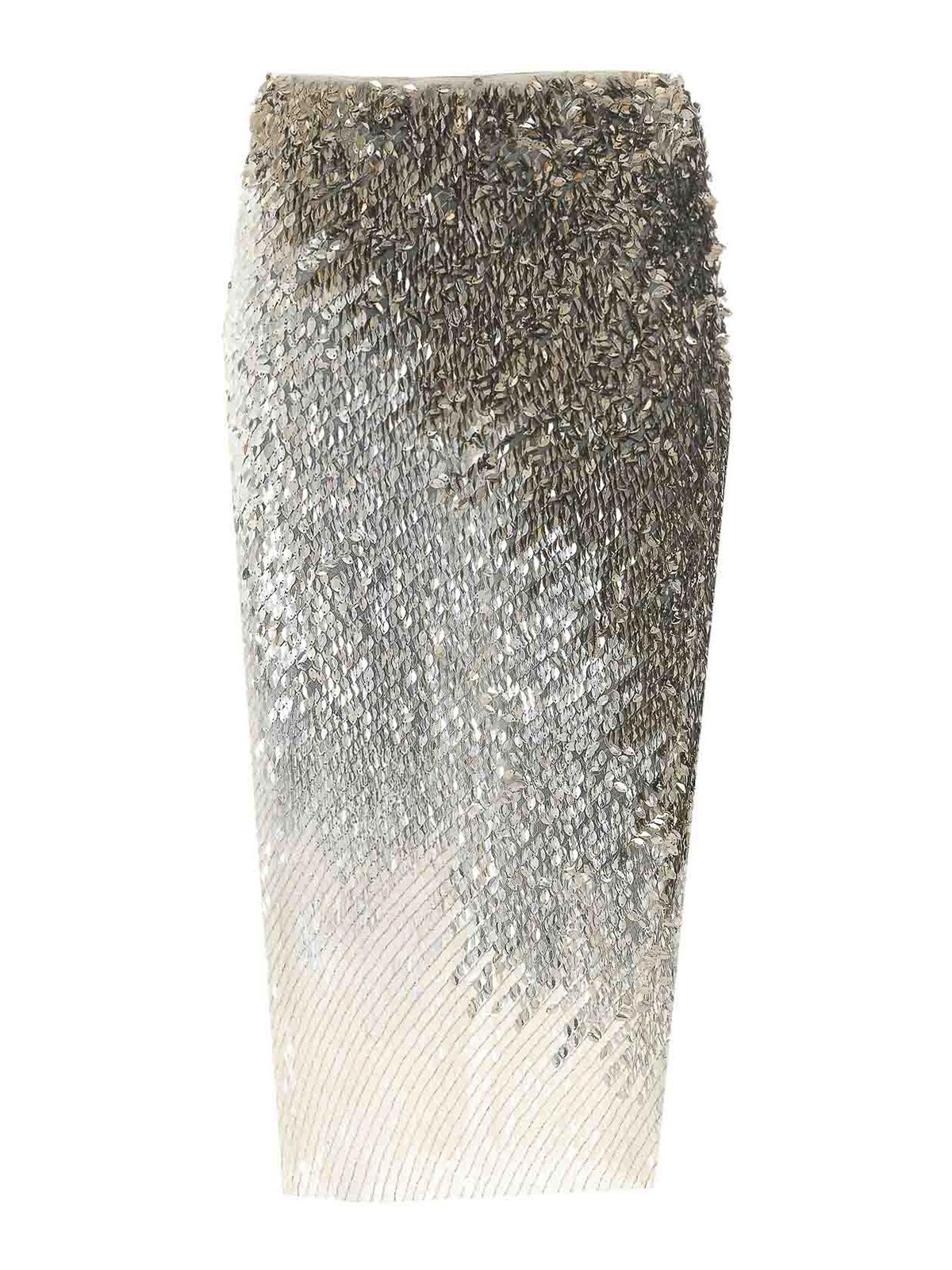 Elisabetta Franchi Silver Skirt