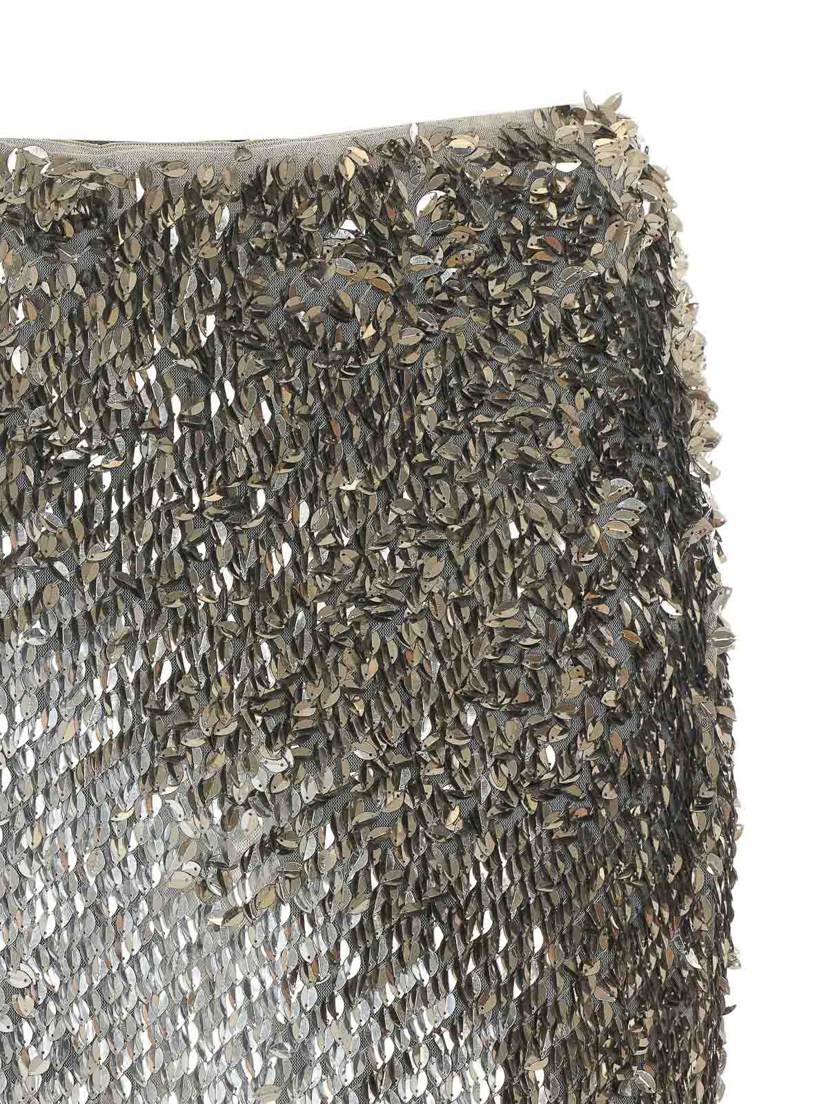 Elisabetta Franchi Silver Skirt