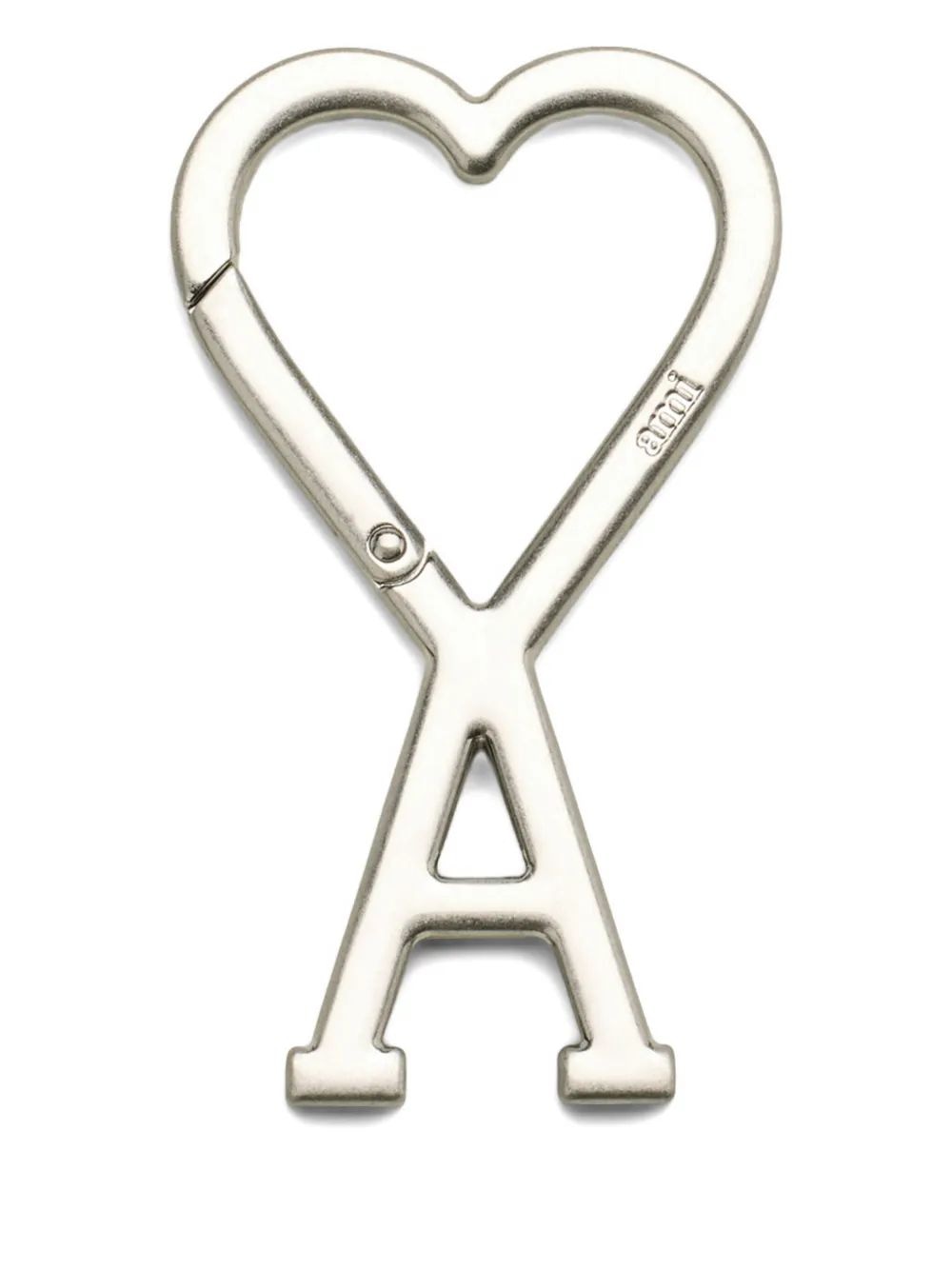 Ami paris Silver Steel Hook Keyring