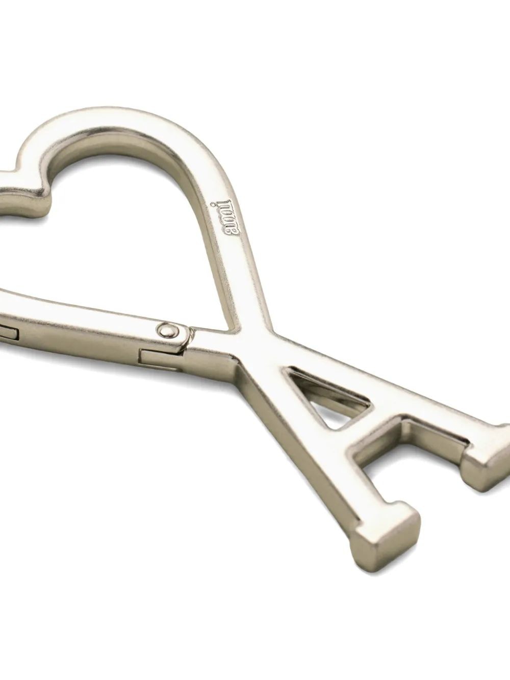 Ami paris Silver Steel Hook Keyring
