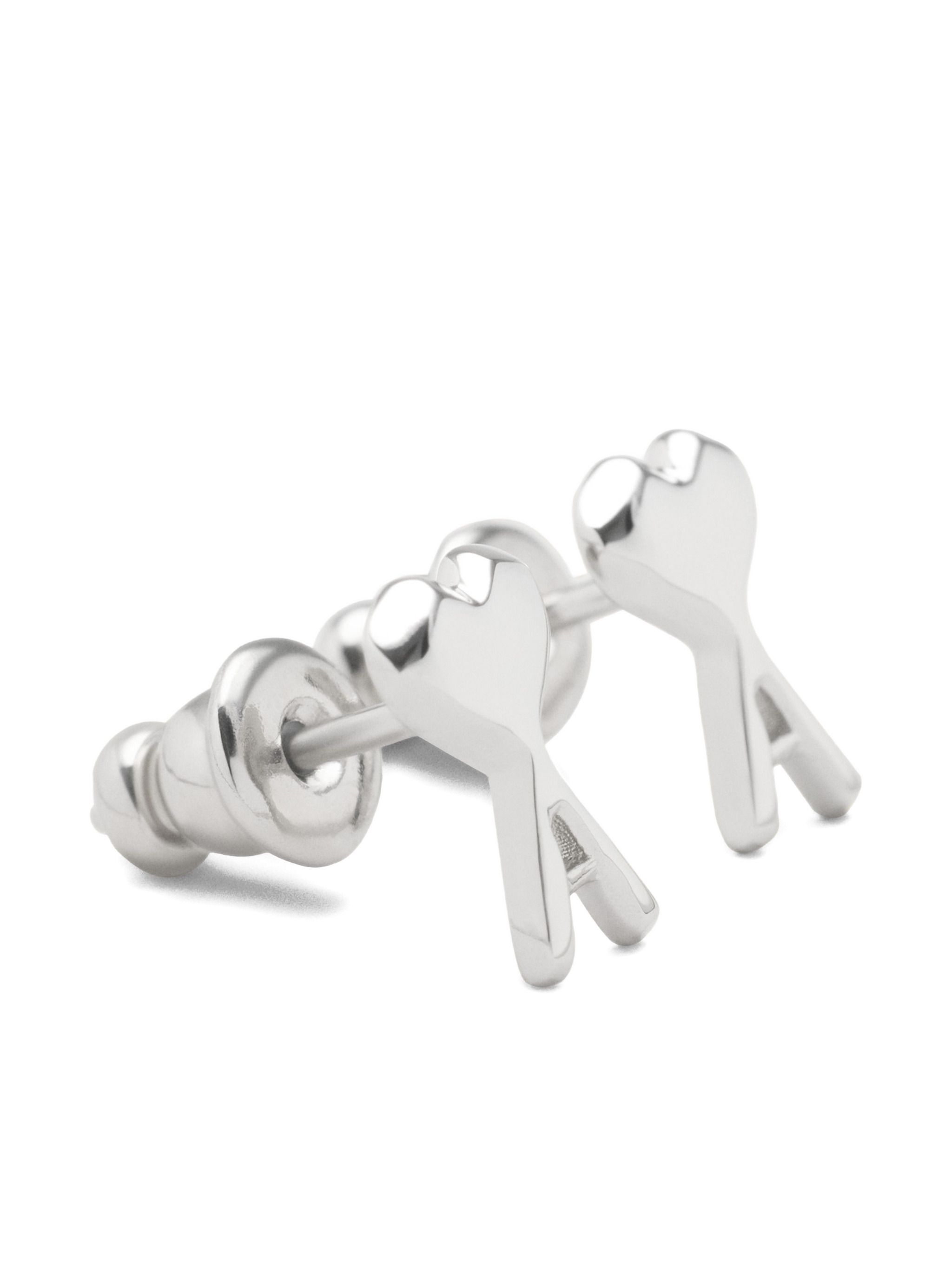 Ami paris Silver Steel Rings