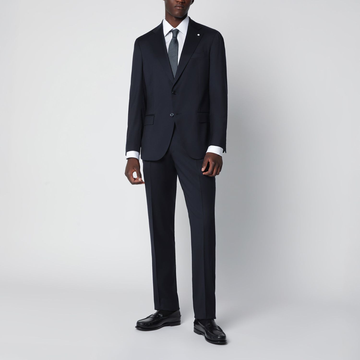 Luigi Bianchi Mantova Singlebreasted Blue Wool Suit
