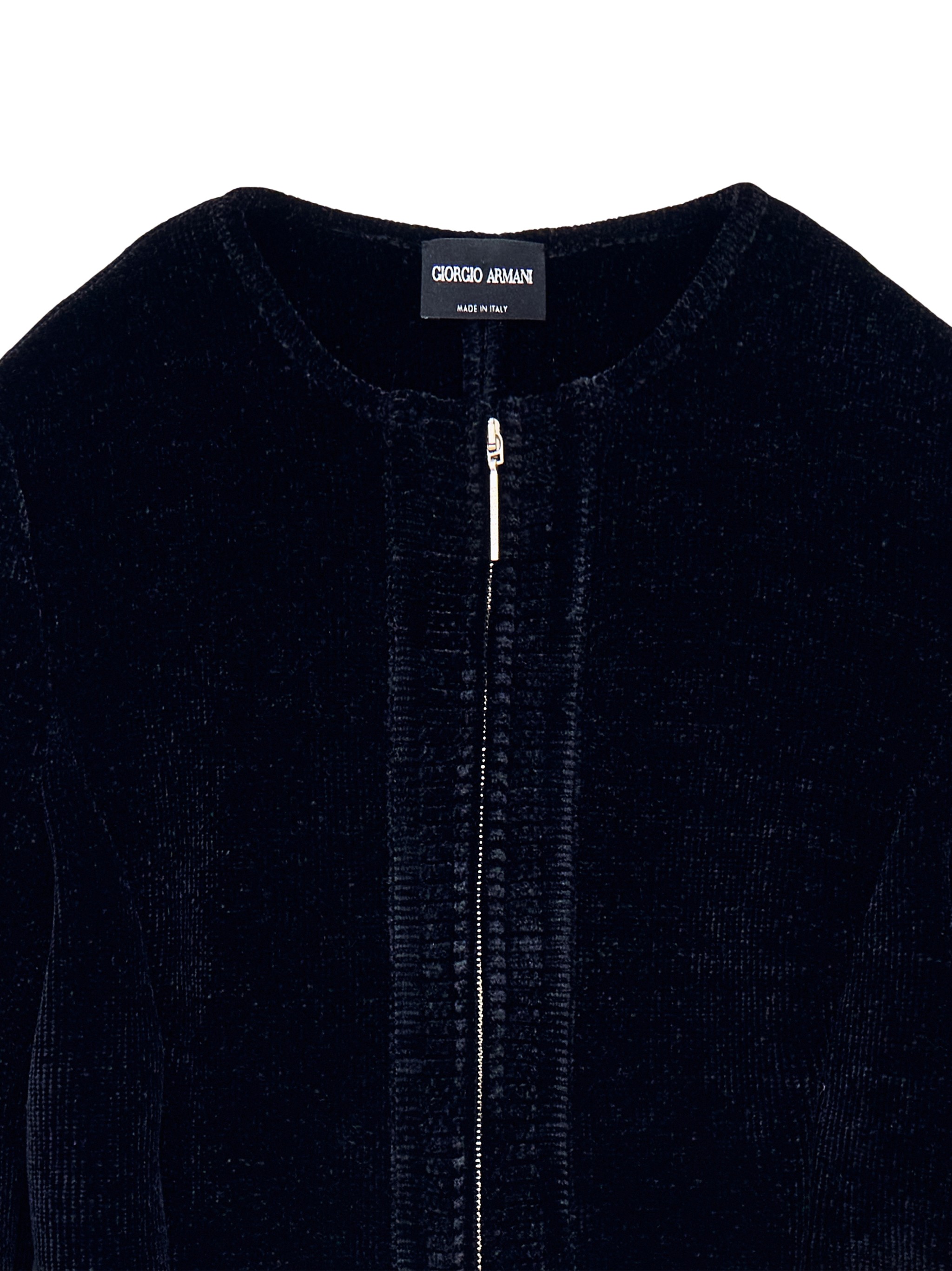 Giorgio Armani Slim Fit Blazer Jackets Chenille Crew Ne