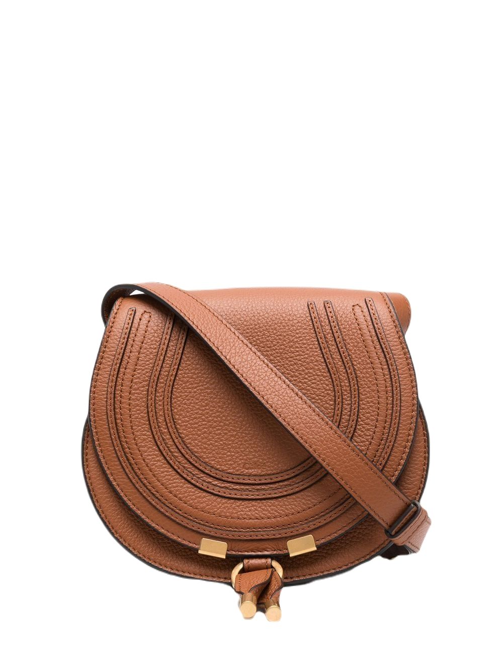 Chloé Small Marcie Saddle Bag In Grained Leath