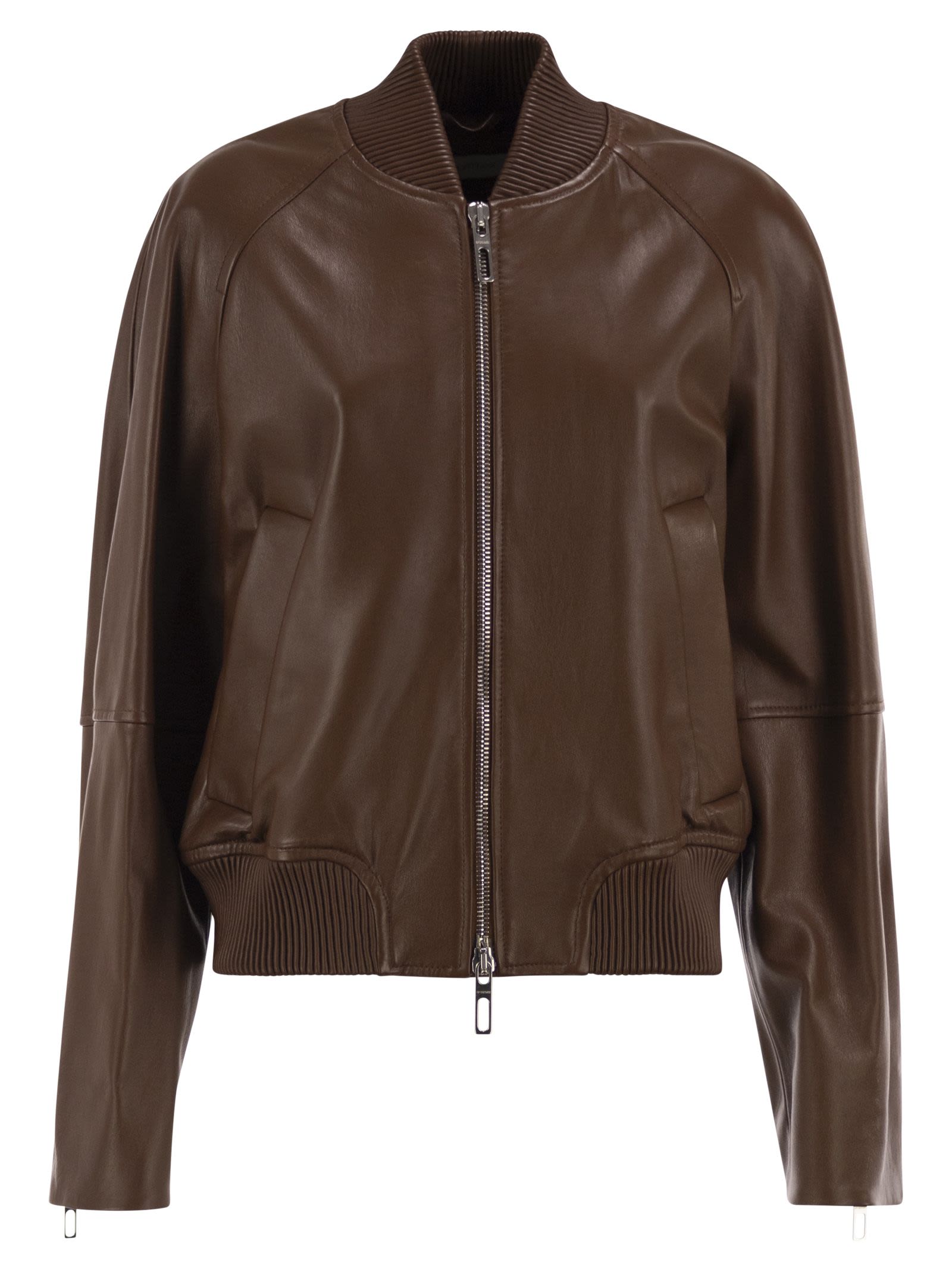 Sportmax Spxamour - Lambskin Leather Bomber Jacke