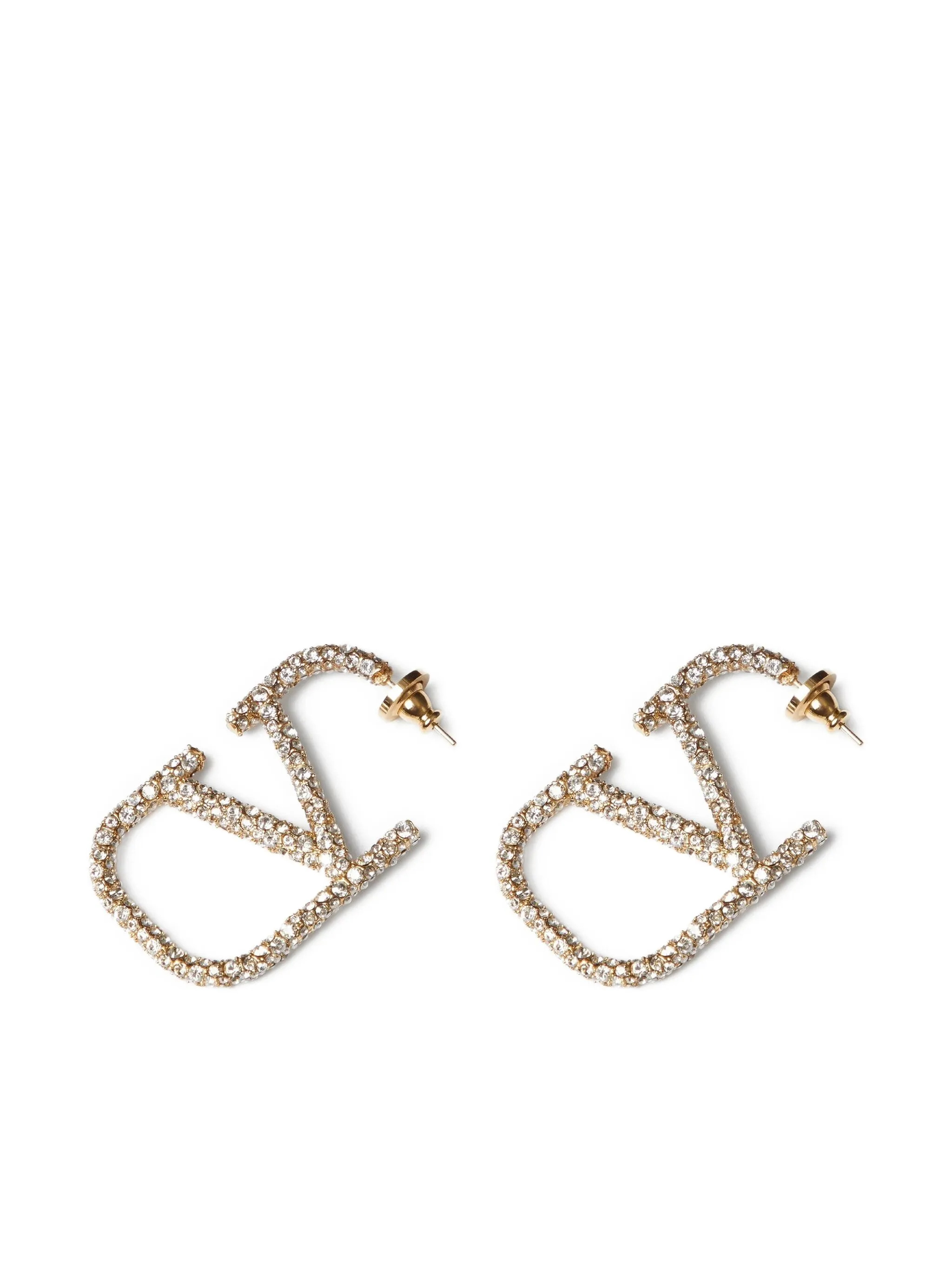 Valentino Star-Embellished Crystal Hoop Earrings