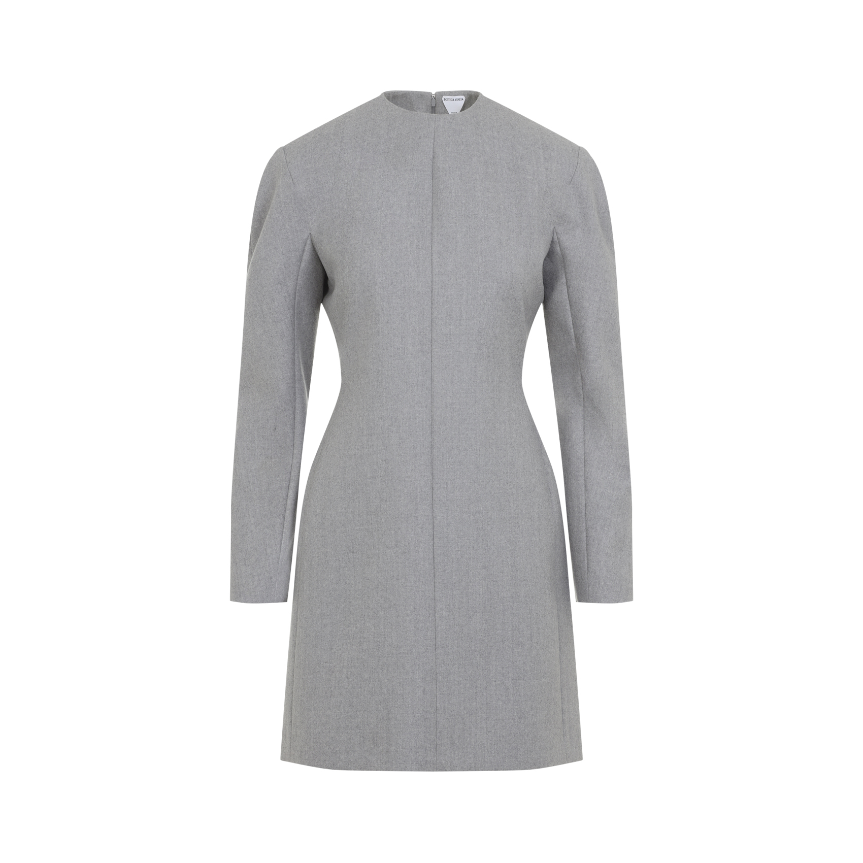 Bottega Veneta Sterling Compact Wool Mini Dress