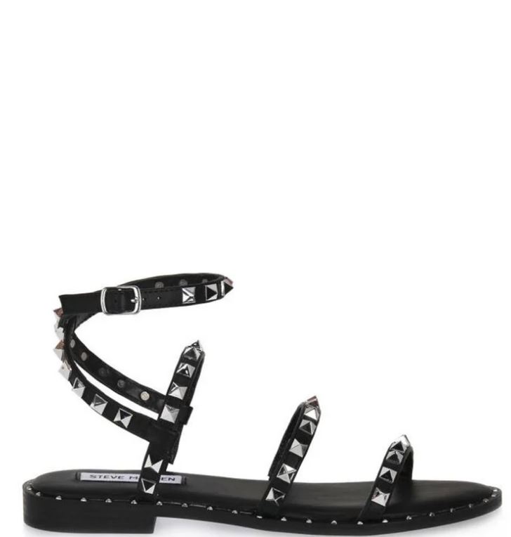 Steve Madden Black Leather Sandals