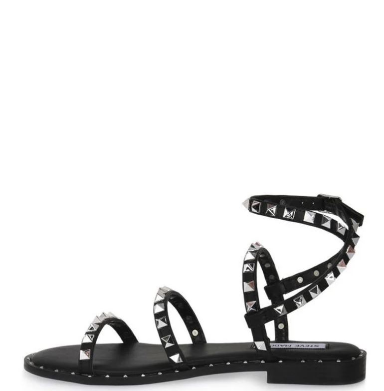 Steve Madden Black Leather Sandals