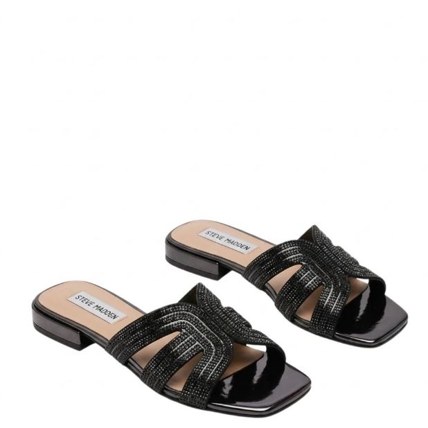 Steve Madden Black Synthetic Sandals