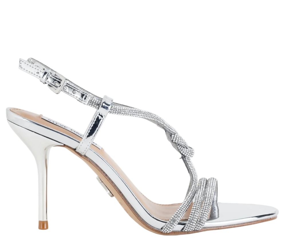 Steve Madden Silver Leather Sandals