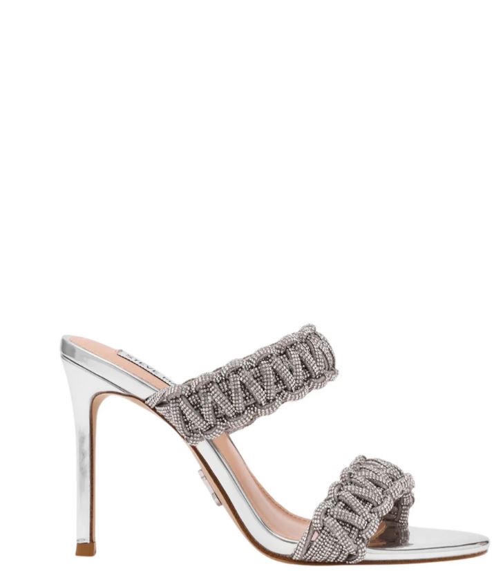 Steve Madden Silver Leather Sandals