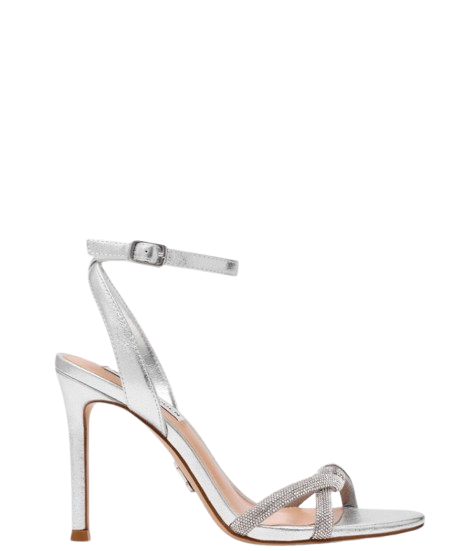 Steve Madden Silver Leather Sandals
