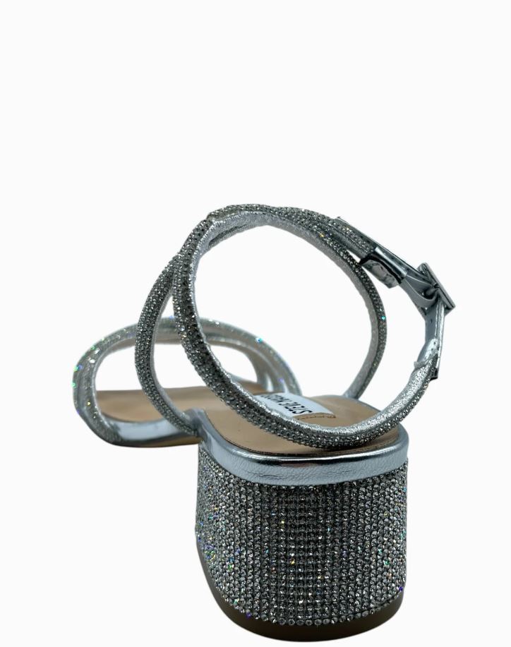 Steve Madden Silver Leather Sandals