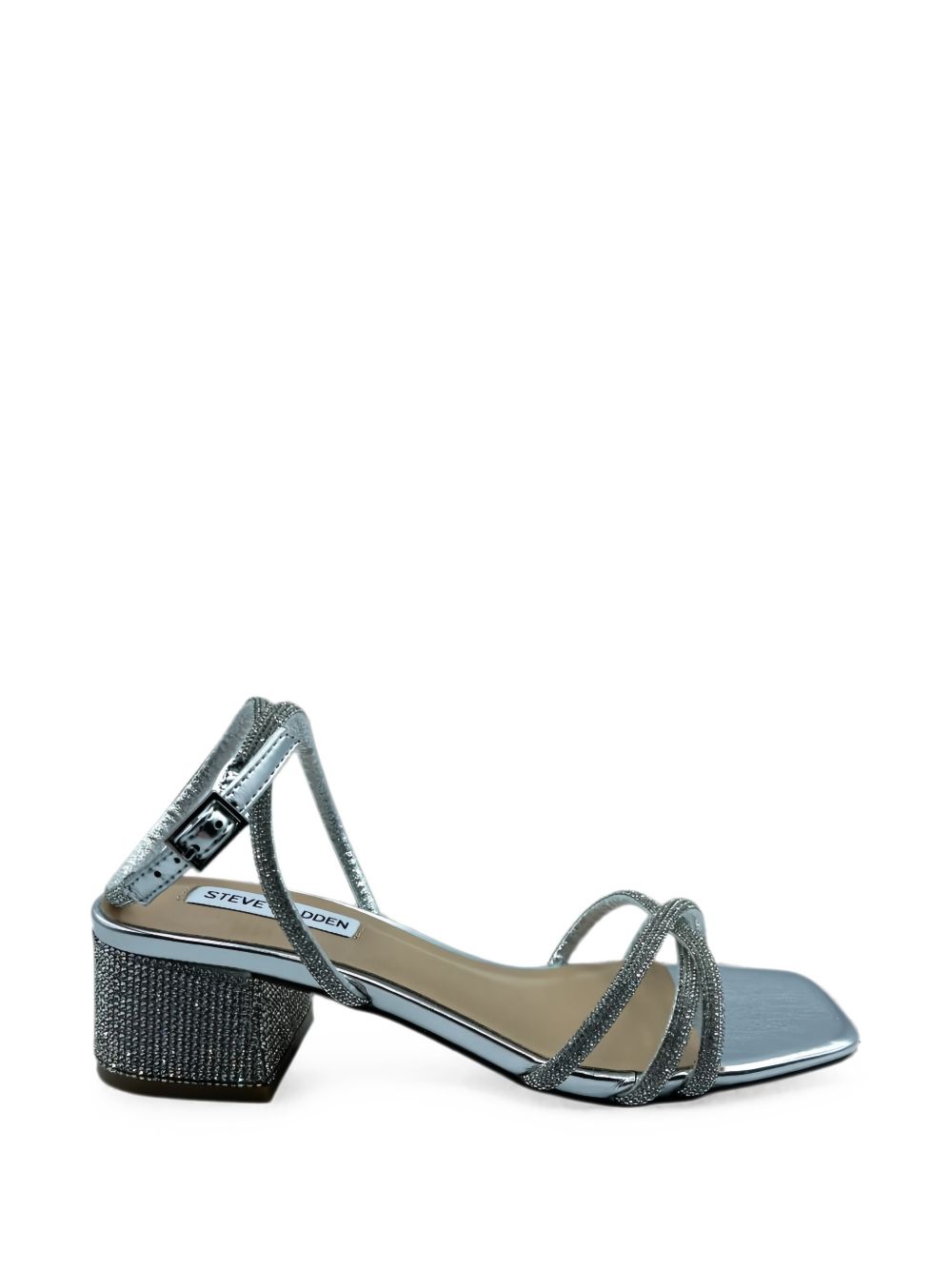 Steve Madden Silver Leather Sandals