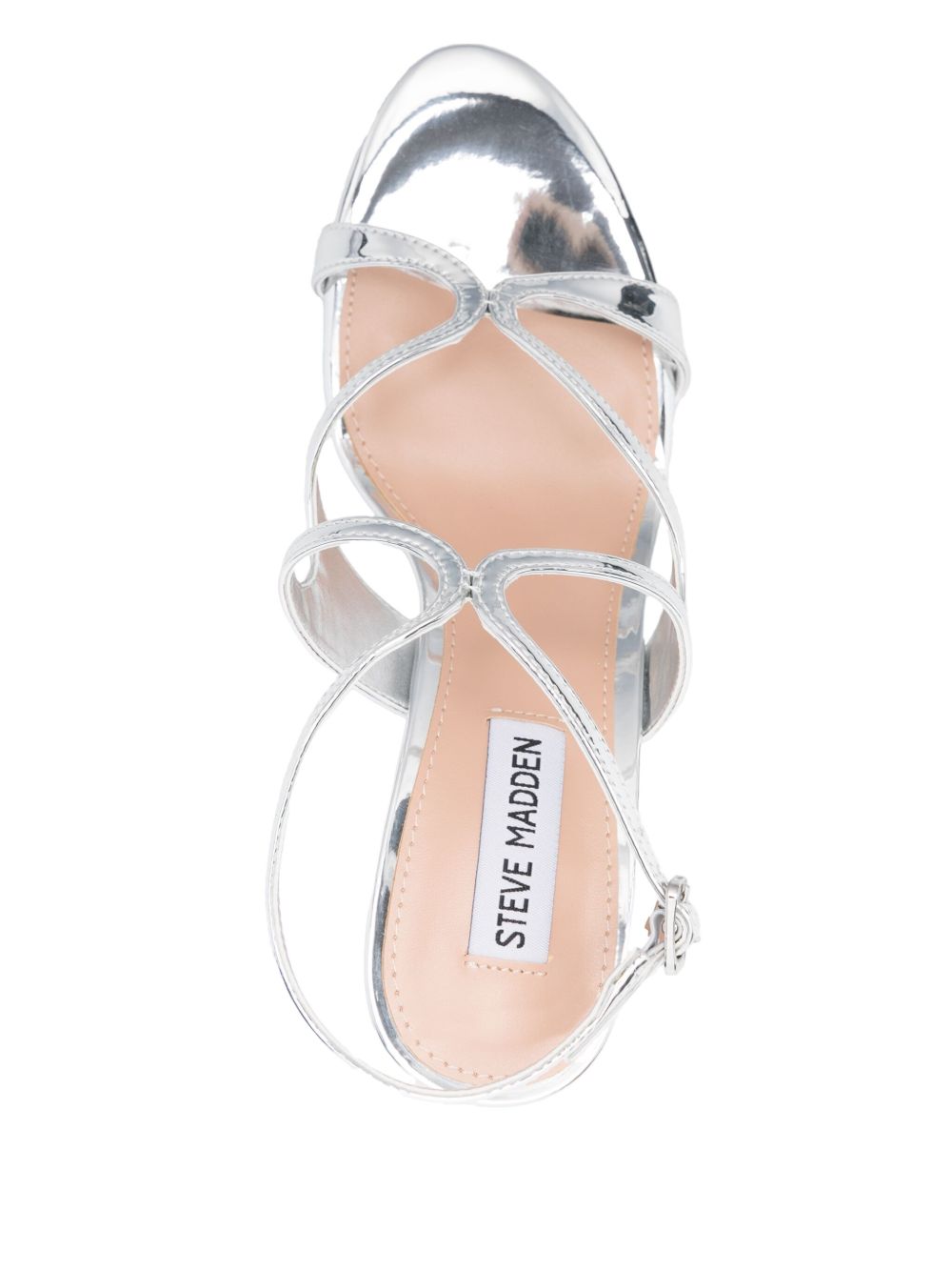 Steve Madden Silver Leather Sandals
