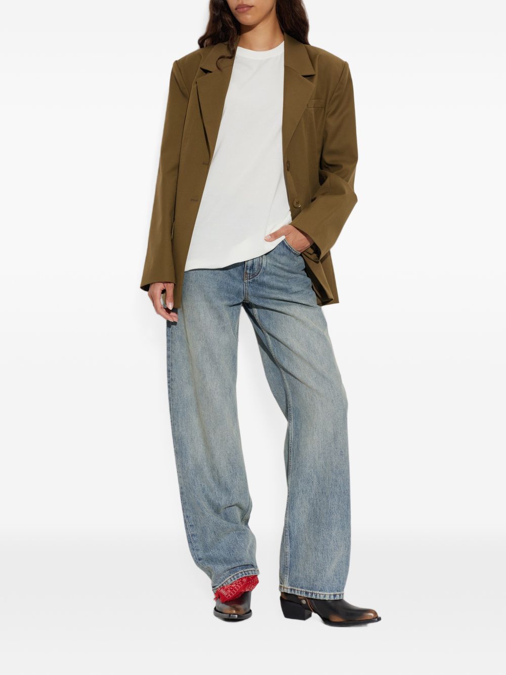 Golden Goose Stivali Debbie Bassi In Pelle Nera Con F