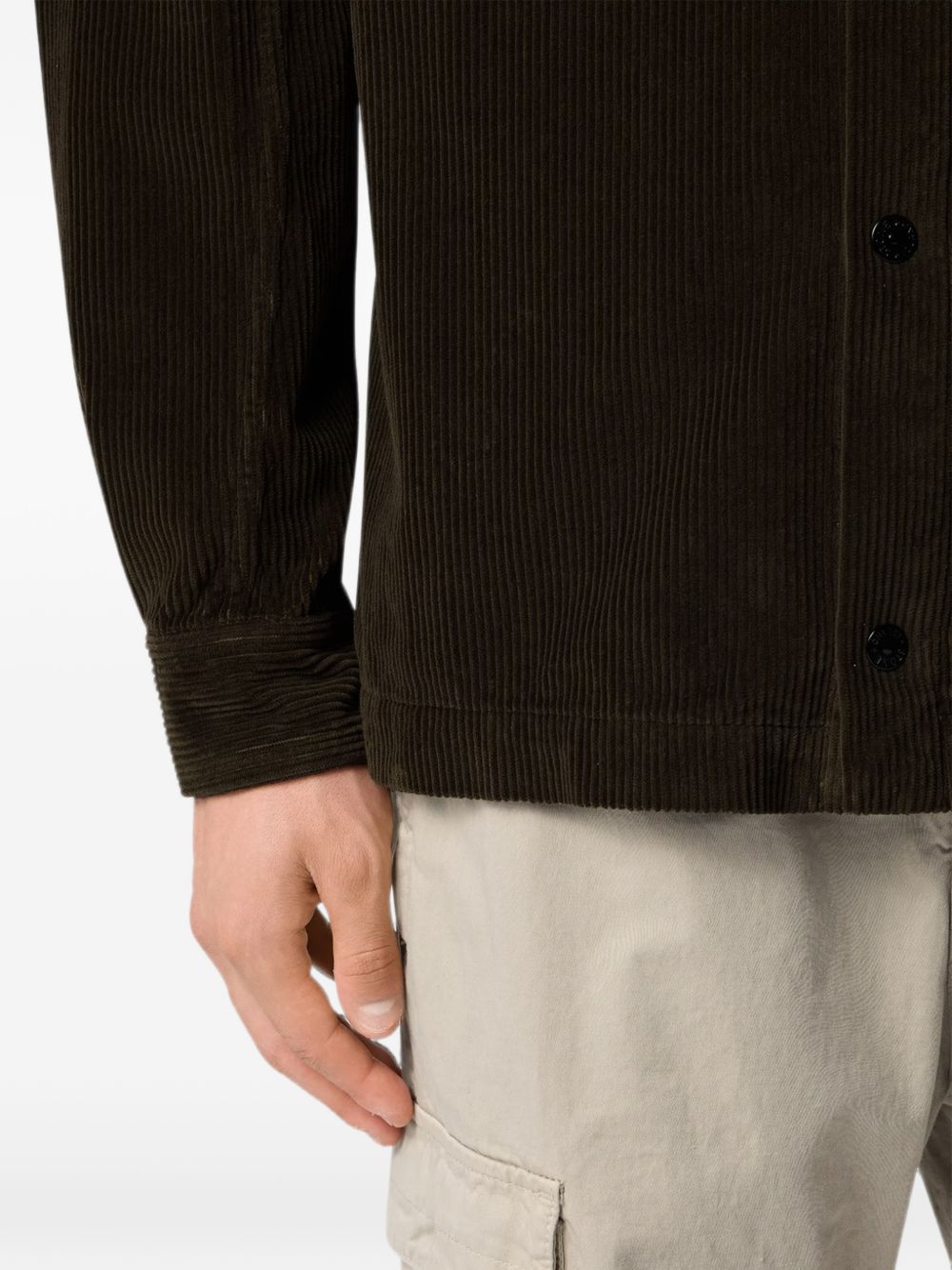 Stone Island Coal Grey Cotton Shirt