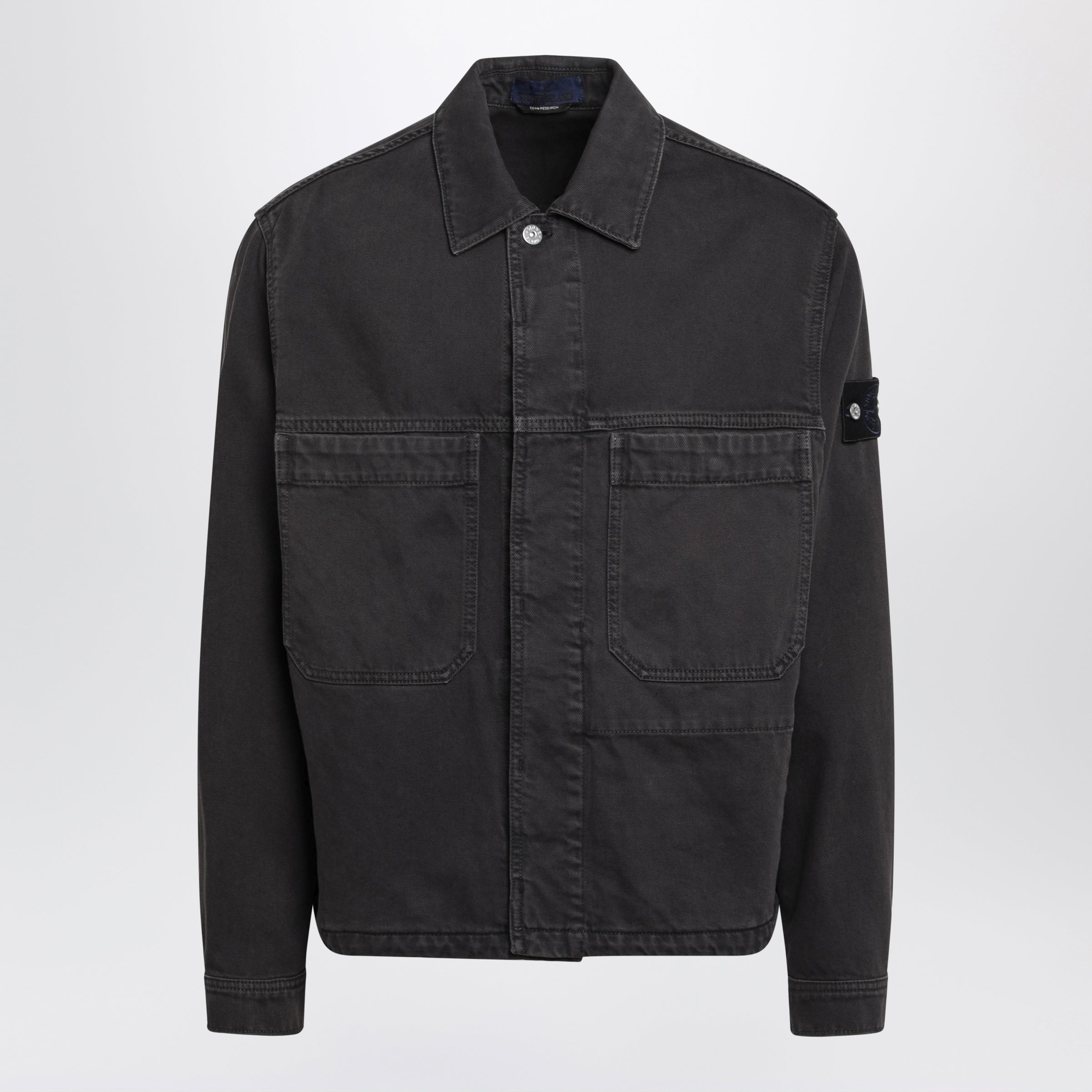 Stone Island Dark Burgundy Lightweight Denim Coach Ja