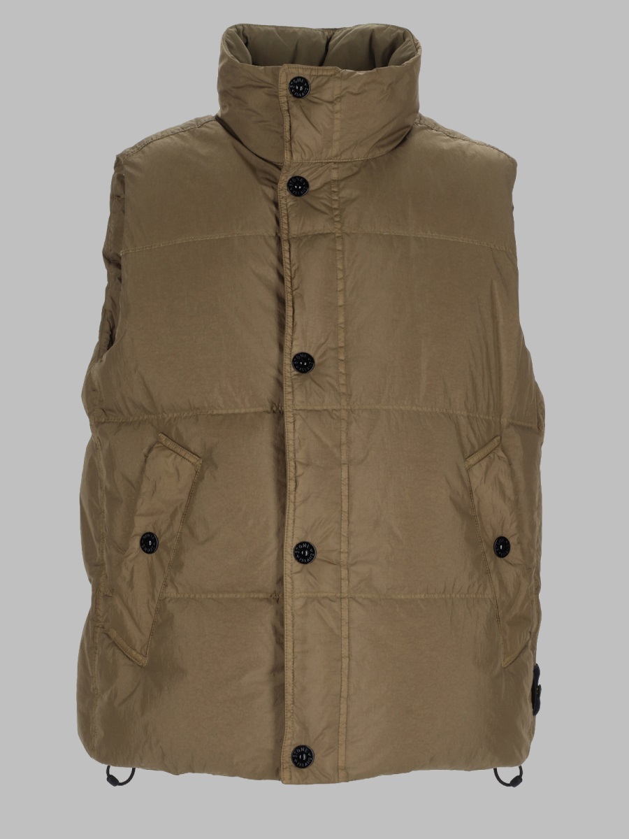 Stone Island Gilet Imbottito In Piuma Resistente Al V