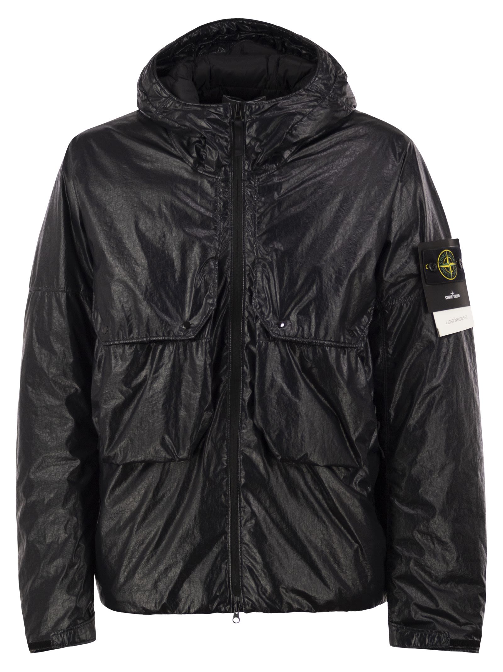 Stone Island Light Nylon 3L Tc Padded Hooded Jacket