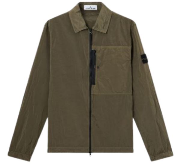 Stone Island Military Green Polyamide Shirt