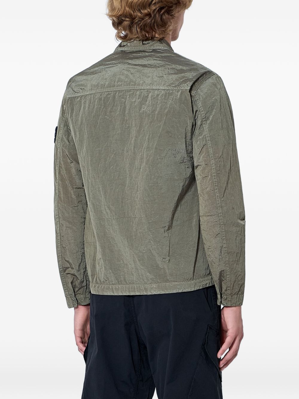 Stone Island Military Green Polyamide Shirt