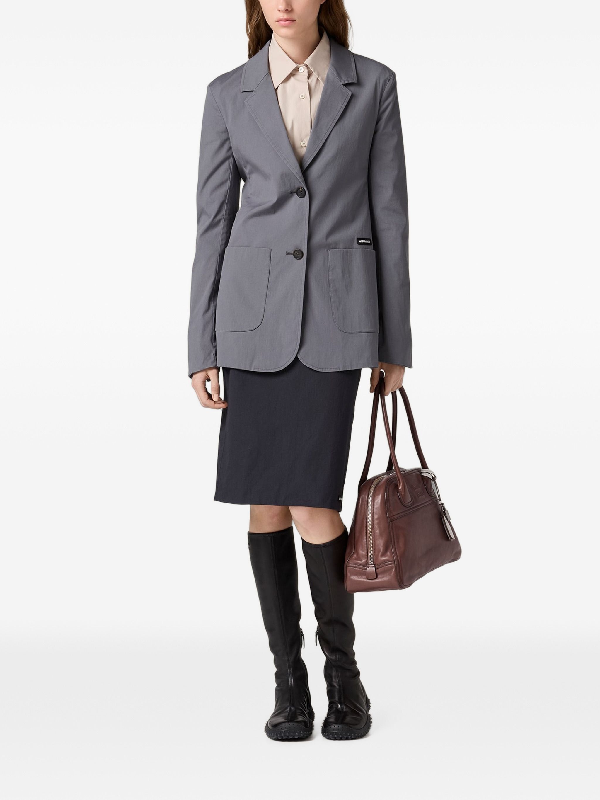 Miu Miu Stretch Poplin Skirt