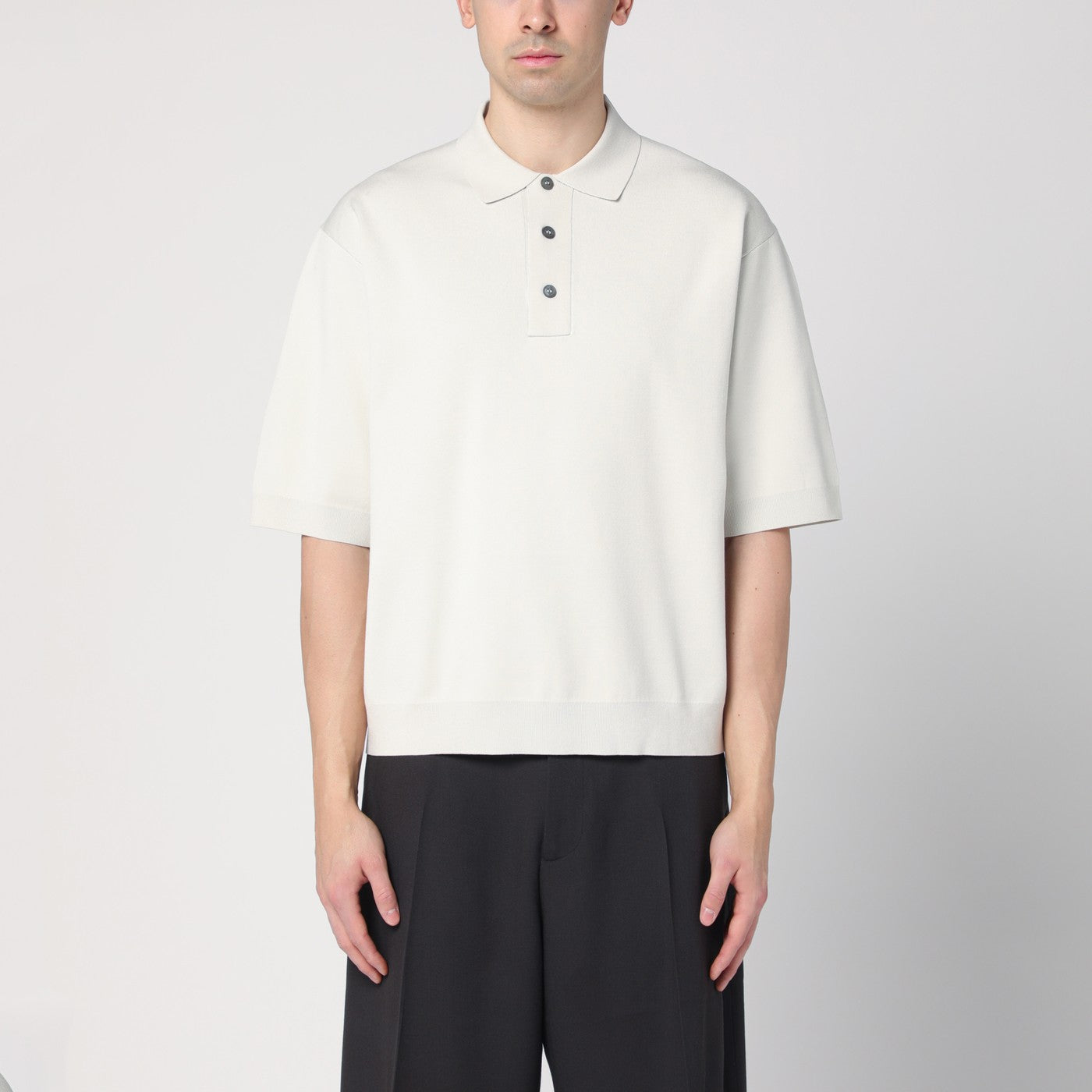 Studio nicholson Short-Sleeve Ice Color Polo
