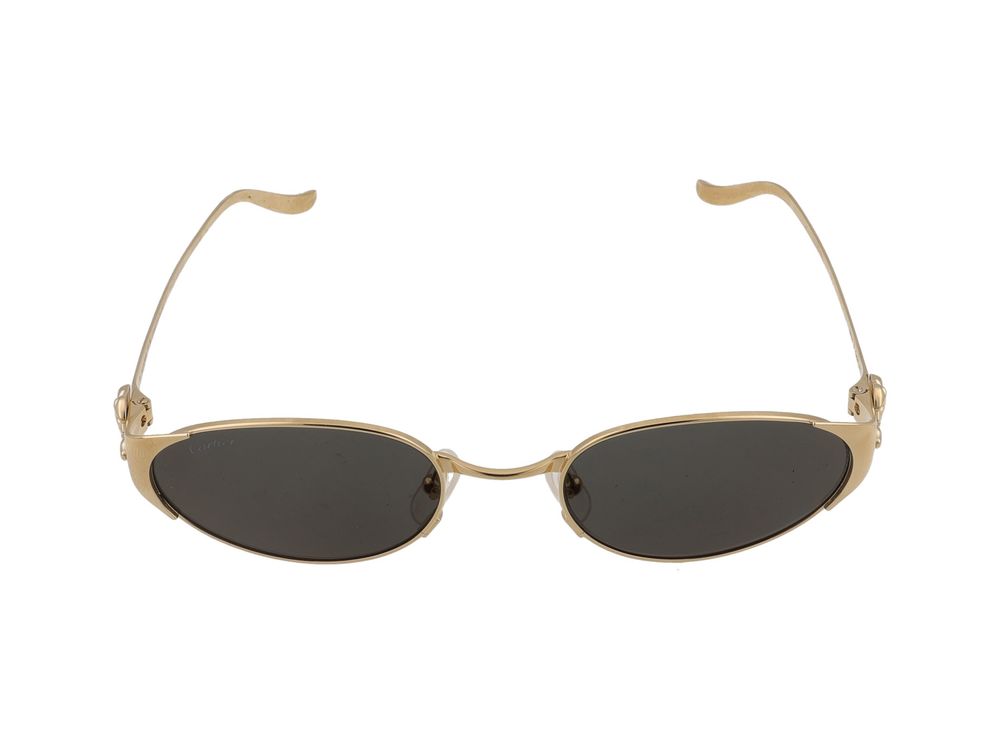 Cartier Sunglasses Ct0630s 001 Gold Gold Grey 53