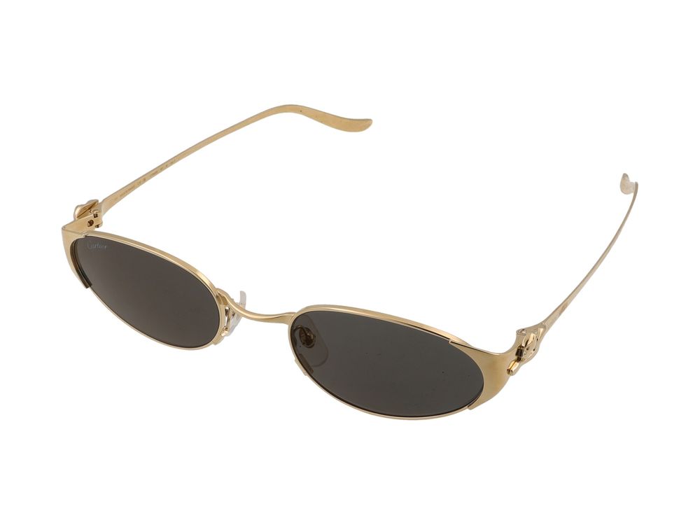 Cartier Sunglasses Ct0630s 001 Gold Gold Grey 53