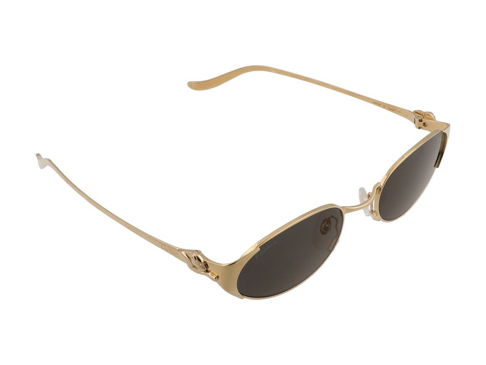 Cartier Sunglasses Ct0630s 001 Gold Gold Grey 53