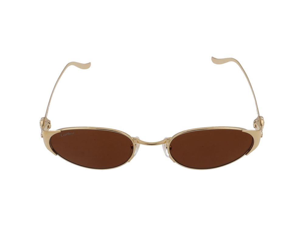 Cartier Sunglasses Ct0630s 002 Gold Gold Brown 5