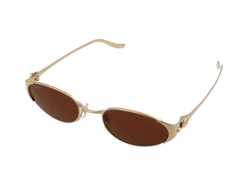 Cartier Sunglasses Ct0630s 002 Gold Gold Brown 5