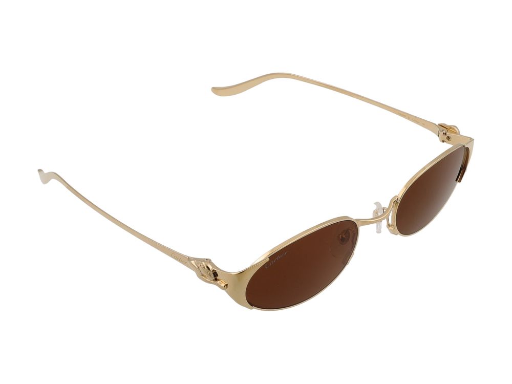 Cartier Sunglasses Ct0630s 002 Gold Gold Brown 5