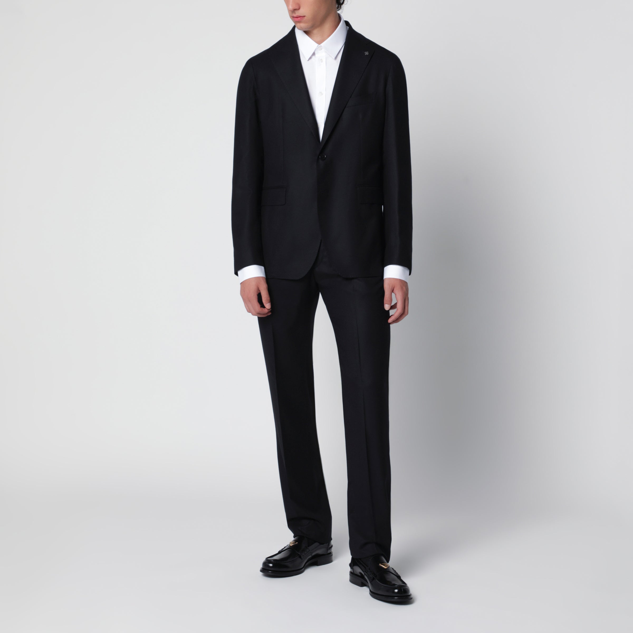 Tagliatore Black Single-Breasted Suit In Wool