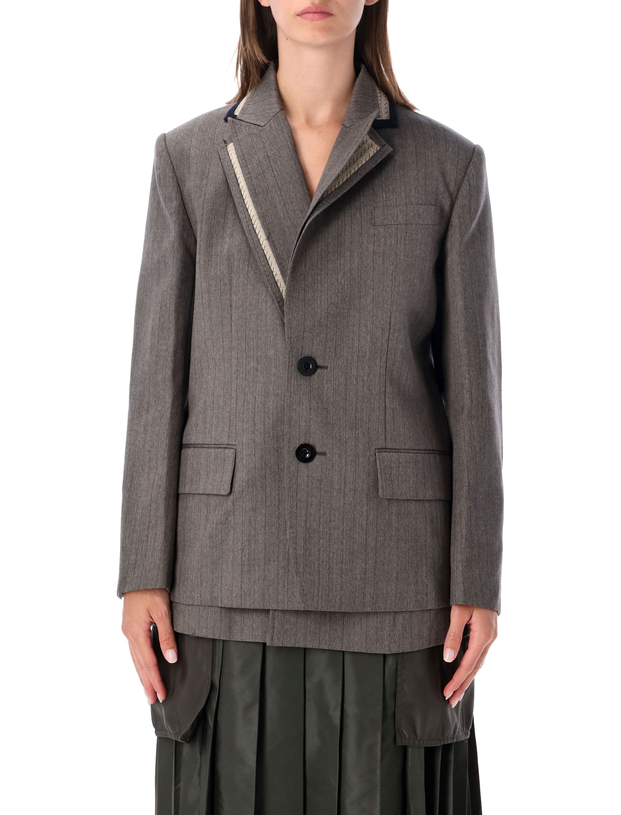 Sacai Tailored Single-Breasted Blazer Sacai