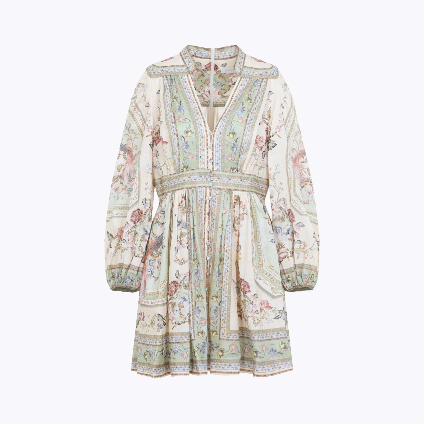 Zimmermann Tapestry Floral Roselight Plunge Mini Dr
