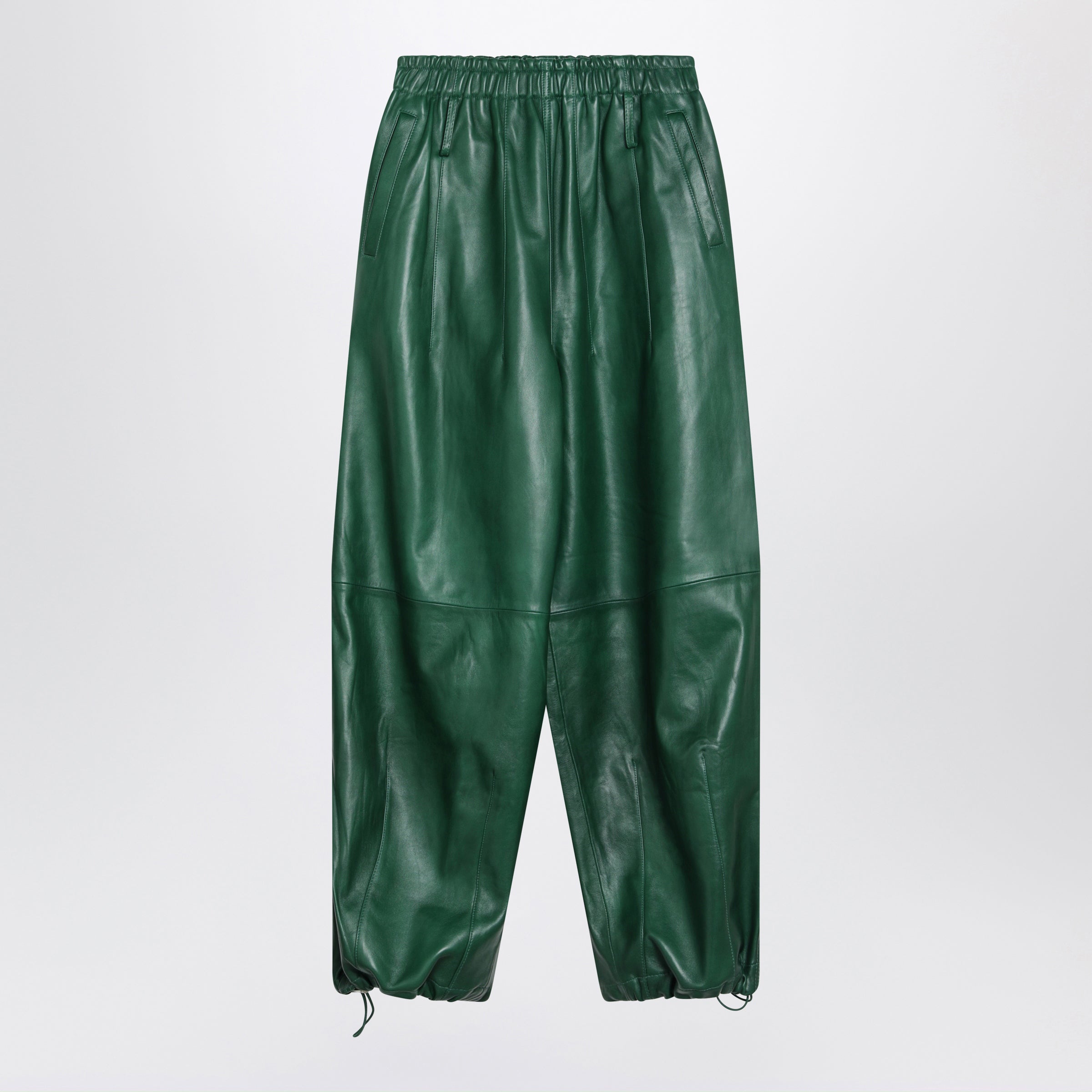 The Frankie Shop Oakdale Green Leather Trousers