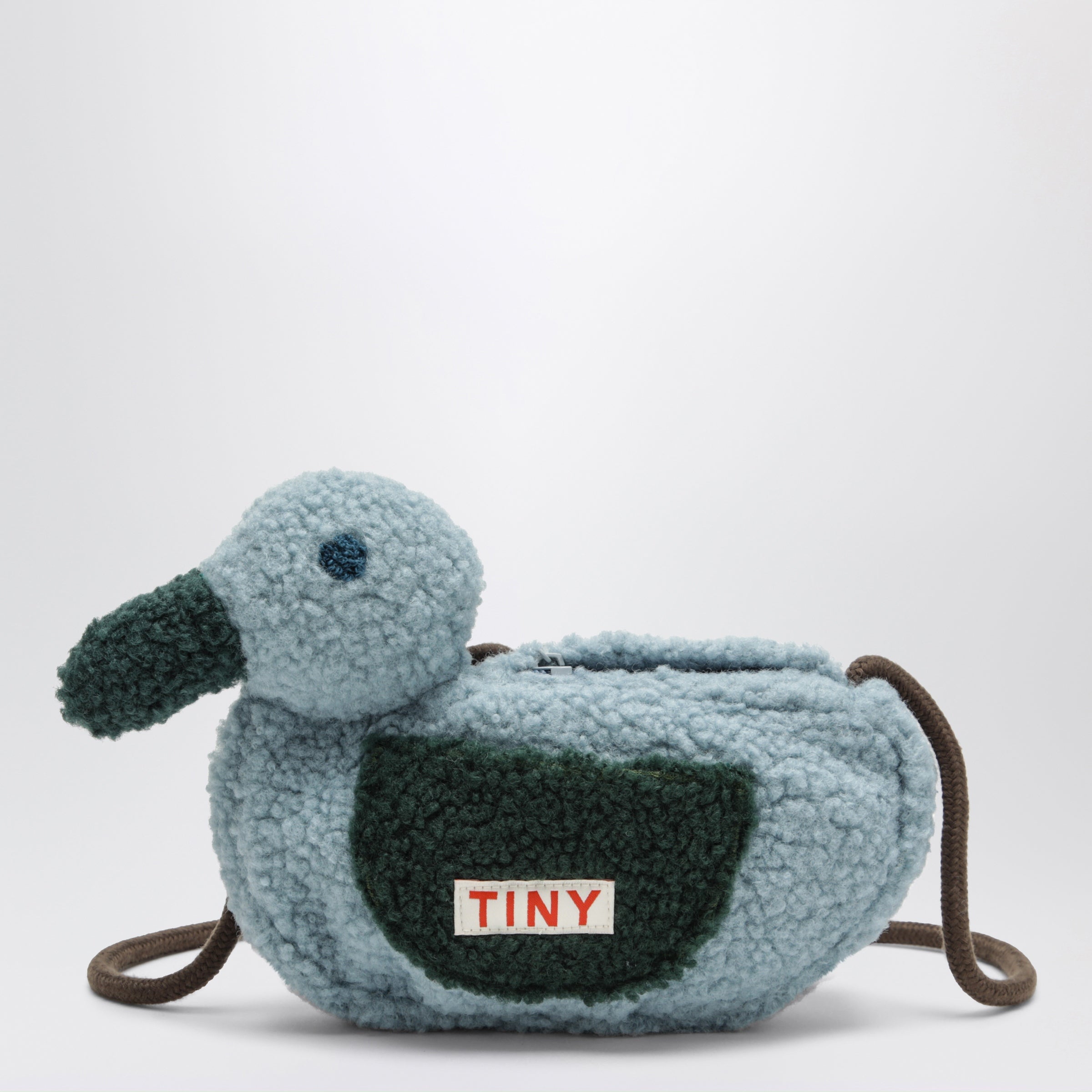 Tinycottons Blue/Green Duck-Shaped Crossbody Bag