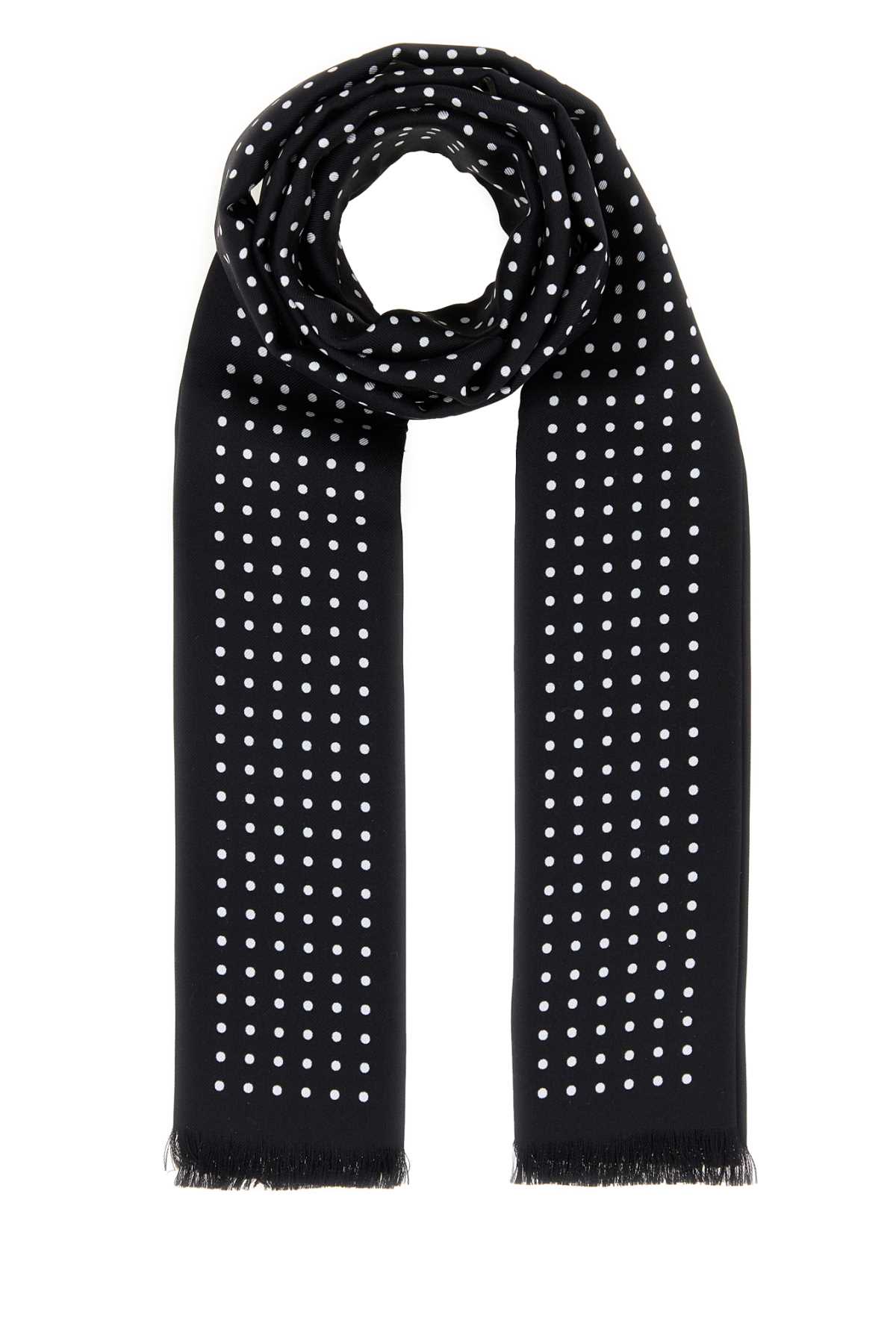 Tom Ford 4 Folded Printed Dots Scarf 165X24