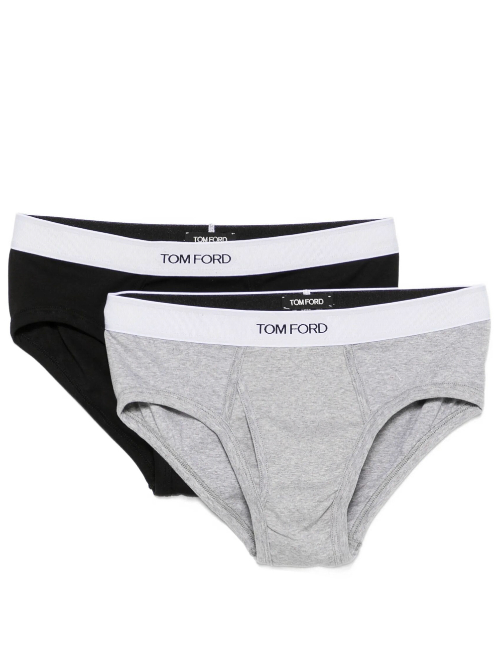 Tom Ford Black Grey Cotton Underwear